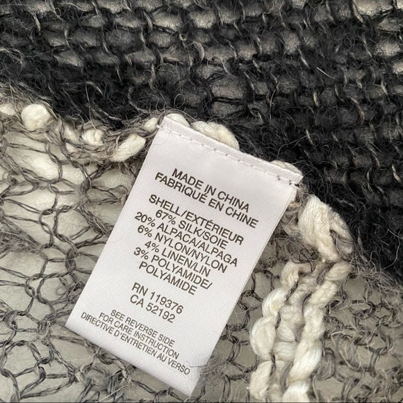 Helmut Lang || Striped Silk + Alpaca Blend Sweater - Picture 7 of 8